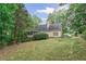 Backyard view of home featuring a well-maintained lawn and surrounding trees at 2722 Brookhaven Ln, Buford, GA 30518