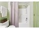 Clean bathroom with a shower stall, updated fixtures and modern design at 2722 Brookhaven Ln, Buford, GA 30518