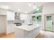 Modern kitchen with white cabinets, stainless steel appliances, and a large island at 3590 Lee Se St, Smyrna, GA 30080