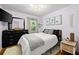 Cozy bedroom with natural light, hardwood floors, a full bed, and plants at 69 Due West Pass, Dallas, GA 30157