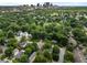 Expansive aerial view of a neighborhood with lush greenery, showcasing the city skyline in the background at 187 Vanira Se Ave, Atlanta, GA 30315
