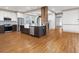 Modern kitchen featuring stainless steel appliances, a center island, and open layout at 187 Vanira Se Ave, Atlanta, GA 30315