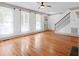 Bright living room features hardwood floors, fireplace and ample natural light at 187 Vanira Se Ave, Atlanta, GA 30315