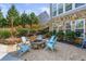 Backyard seating area with a fire pit, providing a cozy place to relax and entertain at 3185 Casteel Ne Rd, Marietta, GA 30062