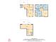 Three floors home plan showing total square footage of each room and backyard areas for a full house overview at 4146 Mcever Park Dr, Acworth, GA 30101
