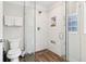 Modern bathroom with toilet and glass shower at 1160 Foster Nw Pl, Atlanta, GA 30318