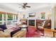 Cozy living room features hardwood floors, fireplace, and many windows offering natural light at 1160 Foster Nw Pl, Atlanta, GA 30318