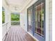 Charming porch with dark wood flooring, white columns, and view of the yard at 1160 Foster Nw Pl, Atlanta, GA 30318