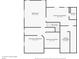 A floor plan of the basement including the media room and unfinished storage and basement spaces at 314 Savannah Pl, Loganville, GA 30052