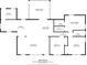Detailed floor plan illustrating the layout of the home including dimensions for each room and outdoor areas at 4188 Fontana Ct, Atlanta, GA 30084