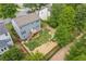 Aerial view of backyard featuring deck and playset at 1095 Lyndhurst Way, Roswell, GA 30075