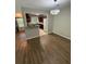 Dining area showcasing modern chandelier and an opening to the kitchen at 2107 Augusta Se Dr, Marietta, GA 30067
