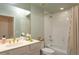 Bathroom featuring a vanity, toilet, bathtub, and shower with curtain at 3777 Peachtree Ne Rd # 1112, Brookhaven, GA 30319