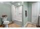 Bathroom showcasing a shower-tub combo, toilet, and vanity at 3777 Peachtree Ne Rd # 1112, Brookhaven, GA 30319