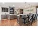 Finished basement with a bar, seating, and ample counter space at 407 Maple Ridge Ct, Cumming, GA 30028