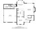 Detailed floor plan showcasing layout of kitchen, living room, and dining room at 1945 Barrett Dr, Cumming, GA 30040