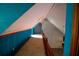 Hallway with vaulted ceiling, blue wall, and chandelier at 20 Lisa Ct, Stockbridge, GA 30281