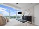 Bedroom featuring scenic views, dark furniture, and recessed lighting at 3630 Peachtree Ne Rd # 2408, Atlanta, GA 30326