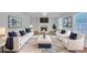 Stylish living room decorated with white sofas, a cozy rug, and a fireplace for a warm atmosphere at 7459 Old Chapel, South Fulton, GA 30349