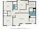 Second floor plan showcasing four bedrooms, three bathrooms, and a walk-in closet at 12225 Anchor Way, Hampton, GA 30228