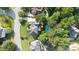 Aerial view of the property with a private pool surrounded by lush greenery and landscaping at 9310 Chapelwood Dr, Johns Creek, GA 30022