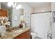 Bathroom with granite countertops, modern fixtures, and decorative touches at 1253 Caroline Ne St # 223, Atlanta, GA 30307