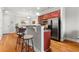 Bright kitchen with stainless steel appliances, granite countertops, and barstool seating at 2300 Peachford Rd # 2404, Atlanta, GA 30338