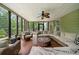 Enclosed porch area with plenty of room for seating and enjoying time outside at 360 Glade Knoll Trail Trl, Fayetteville, GA 30215