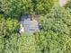 Aerial view of house showing roof, driveway, and tree coverage at 545 Matterhorn Way Way, Alpharetta, GA 30022