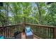 Serene outdoor deck overlooking lush greenery, featuring comfortable seating and natural surroundings at 545 Matterhorn Way Way, Alpharetta, GA 30022