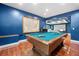 Large game room with a billiard table, recessed lighting, and access to additional entertainment spaces at 545 Matterhorn Way Way, Alpharetta, GA 30022