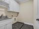 Functional laundry room equipped with a sink, countertop, and storage cabinets at 2493 Oostanaula Ne Dr, Brookhaven, GA 30319