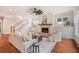 Cozy living room with a fireplace, mantel and built-in cabinets at 2493 Oostanaula Ne Dr, Brookhaven, GA 30319