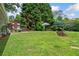 A spacious backyard with a lush green lawn, complemented by mature trees and landscaping at 3190 Crestview Circle Nw Cir, Duluth, GA 30096