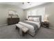 Comfortable main bedroom features a large bed, neutral carpet, and plenty of natural light from the window at 5147 Manerdale Se Dr # 5, Vinings, GA 30339