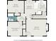 Floor plan showcasing the layout of the bedrooms, bathroom, living room, and kitchen at 821 Erin Sw Ave, Atlanta, GA 30310