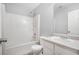 Bathroom featuring a shower/tub combo, vanity with a sink, and a toilet at 6947 Gallant Se Cir # 10, Mableton, GA 30126
