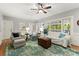 Cozy living room with large windows, neutral paint, and hardwood floors at 4246 N Mountain Ne Rd, Marietta, GA 30066