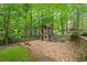 Wooded backyard features a charming playground for outdoor fun at 4246 N Mountain Ne Rd, Marietta, GA 30066