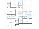 The floor plan highlights the layout of the bedrooms, baths, laundry, and walk-in closets at 28 Rolling Rock Way, Dallas, GA 30157