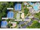 Community amenities featuring tennis courts, a splash pad, a pool, a playground, and volleyball and pickleball courts at 3652 Morning Creek Ct, Suwanee, GA 30024