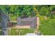An aerial shot showcases the roof, landscaping, and hardscaping elements of the property at 583 Etowah Ne Dr, Marietta, GA 30060