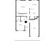 A view of the home's first floor plan showcasing the living room, kitchen, garage, and bedroom at 181 Ridgemont Rd, Canton, GA 30114