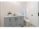 Updated bathroom with a sleek vanity and modern fixtures at 1010 Martin Ln, Canton, GA 30114