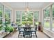 Cozy breakfast nook surrounded by large windows with views of the backyard at 3990 Madison Main Nw, Kennesaw, GA 30144