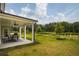 Expansive backyard with a covered patio, perfect for relaxation and outdoor activities at 7345 Vale Ct, Cumming, GA 30028
