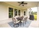 Inviting outdoor patio with comfortable seating, ideal for enjoying the backyard scenery at 7345 Vale Ct, Cumming, GA 30028