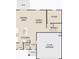 First floor floorplan featuring a kitchen, dining area, living room, study, 2-car garage and patio at 333 Torcello Blvd, Mcdonough, GA 30253