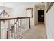 Hallway featuring an ornate hanging light and a stairway at 3616 Blakeford Ct, Marietta, GA 30062