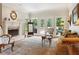Cozy living room featuring a fireplace, large windows, and comfortable seating at 3616 Blakeford Ct, Marietta, GA 30062
